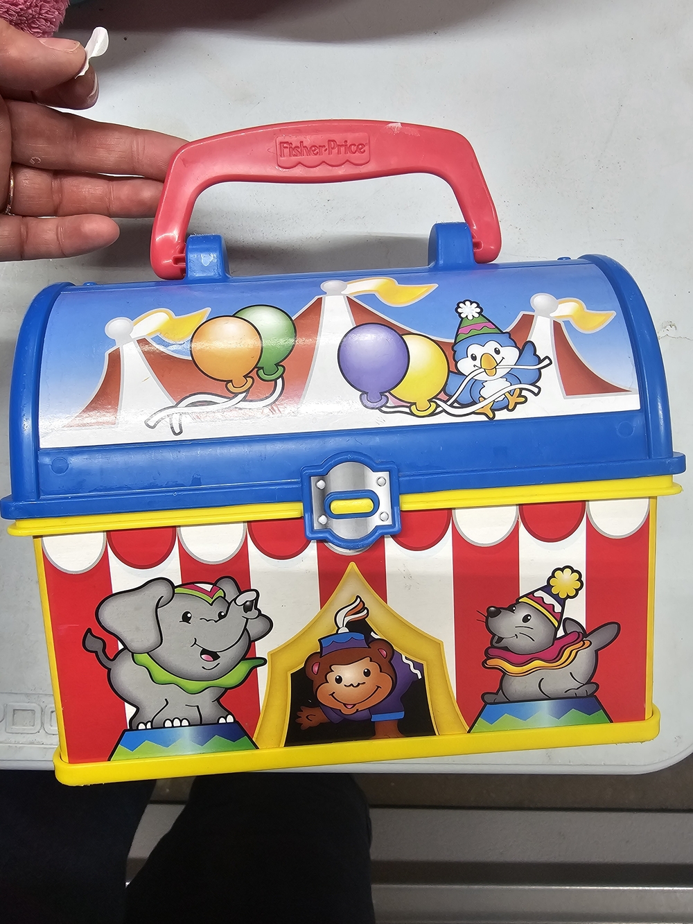 Fisher-Price Little People Lunch Box Circus Play Case - Blue, Red & Yellow